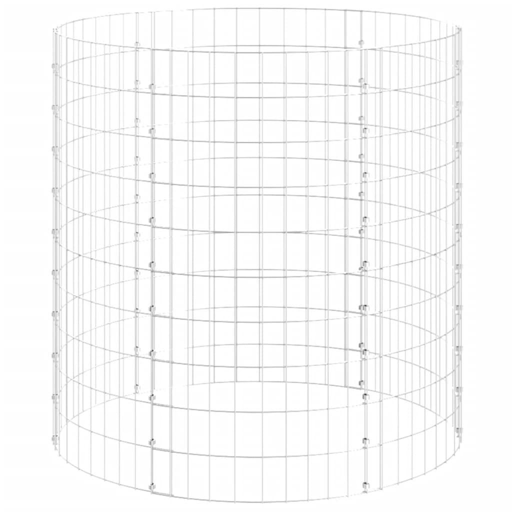 GARTENKOMPOSTER Ø100/100 Cm Verzinkter Stahl - Silberfarben, Metall (100/100/100cm) - vidaXL