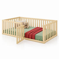 KINDERBETT Bodenbett 90x200 cm Massivholz Natural - Naturfarben, Holzwerkstoff (90/200cm) - Meubliv