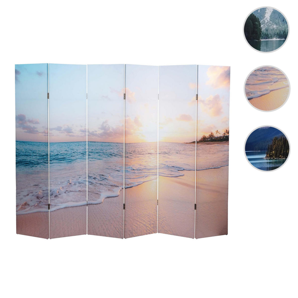 FOTO-PARAVENT Altrosa, Gelb - Gelb/Altrosa, Holz (244/180/2cm) - MCW