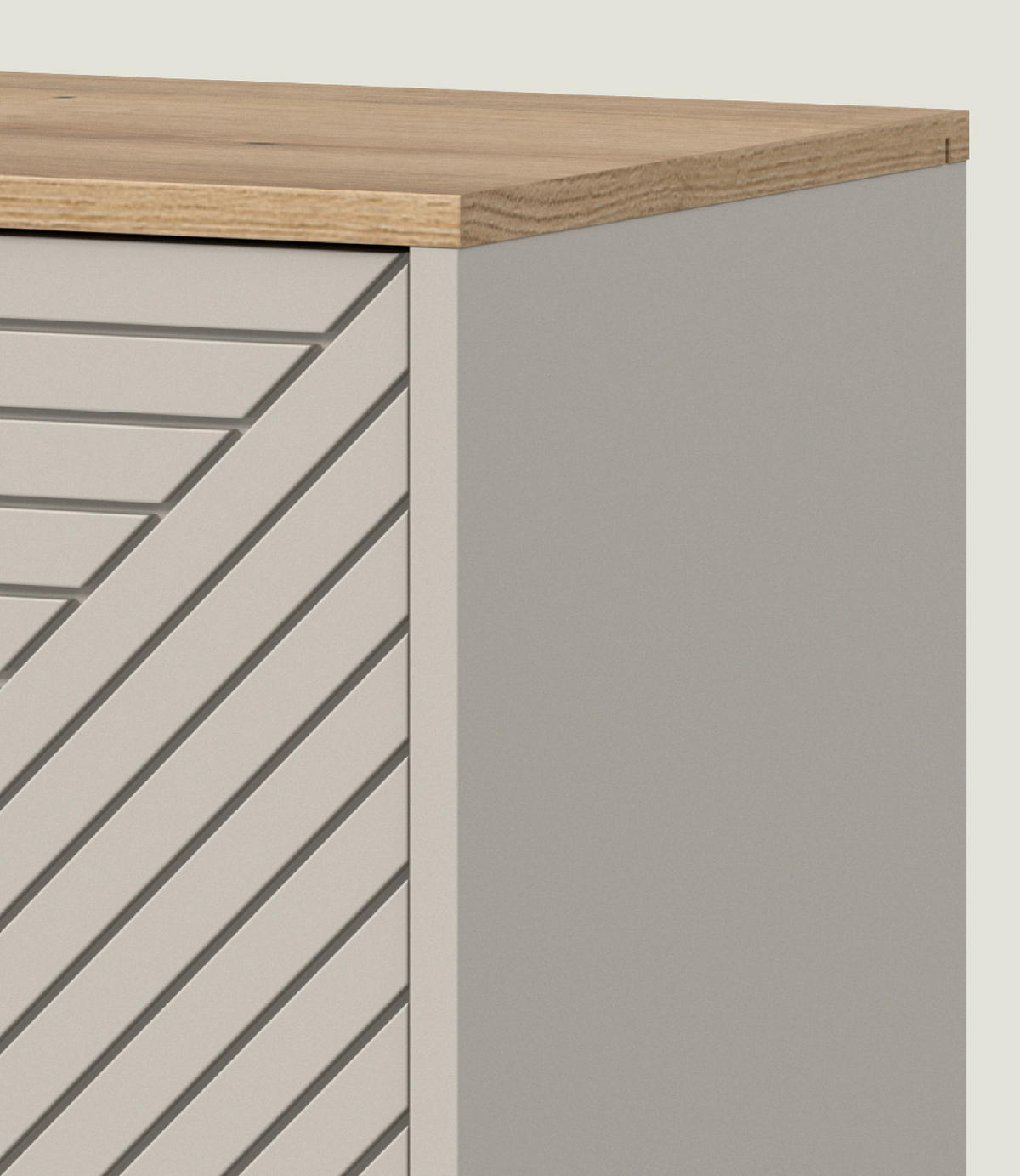 SIDEBOARD Kaschmir, Evoke Eiche 154 x 95 cm, Kommode in modernem Design - Kaschmir/Eichefarben, Holzwerkstoff/Metall (154/95/40cm) - Inn.Furn