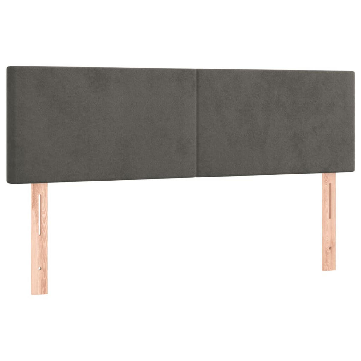 BOXBETT Mit Matratze Dunkelgrau 140/200 Cm Samt - Weiß, Textil (140/200cm) - vidaXL