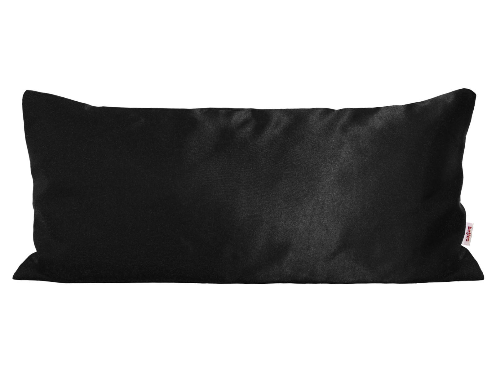 KISSENBEZUG Glanz Satin schwarz 40/80 cm - Schwarz, Textil (40/80cm) - beties Heimtextil