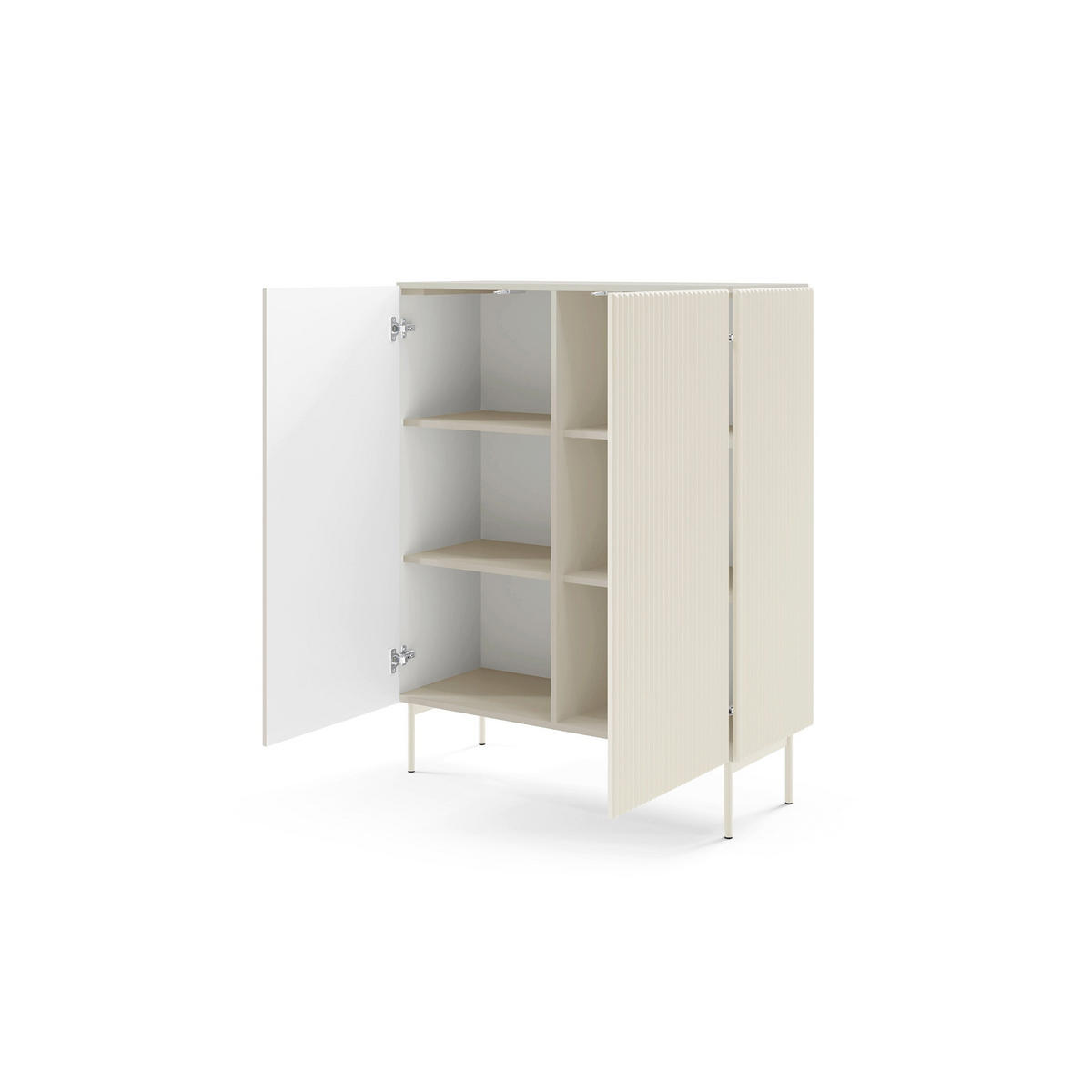 KOMMODE Muzzi - Weiß, Holzwerkstoff (98.6/123/39.8cm) - Pillovely