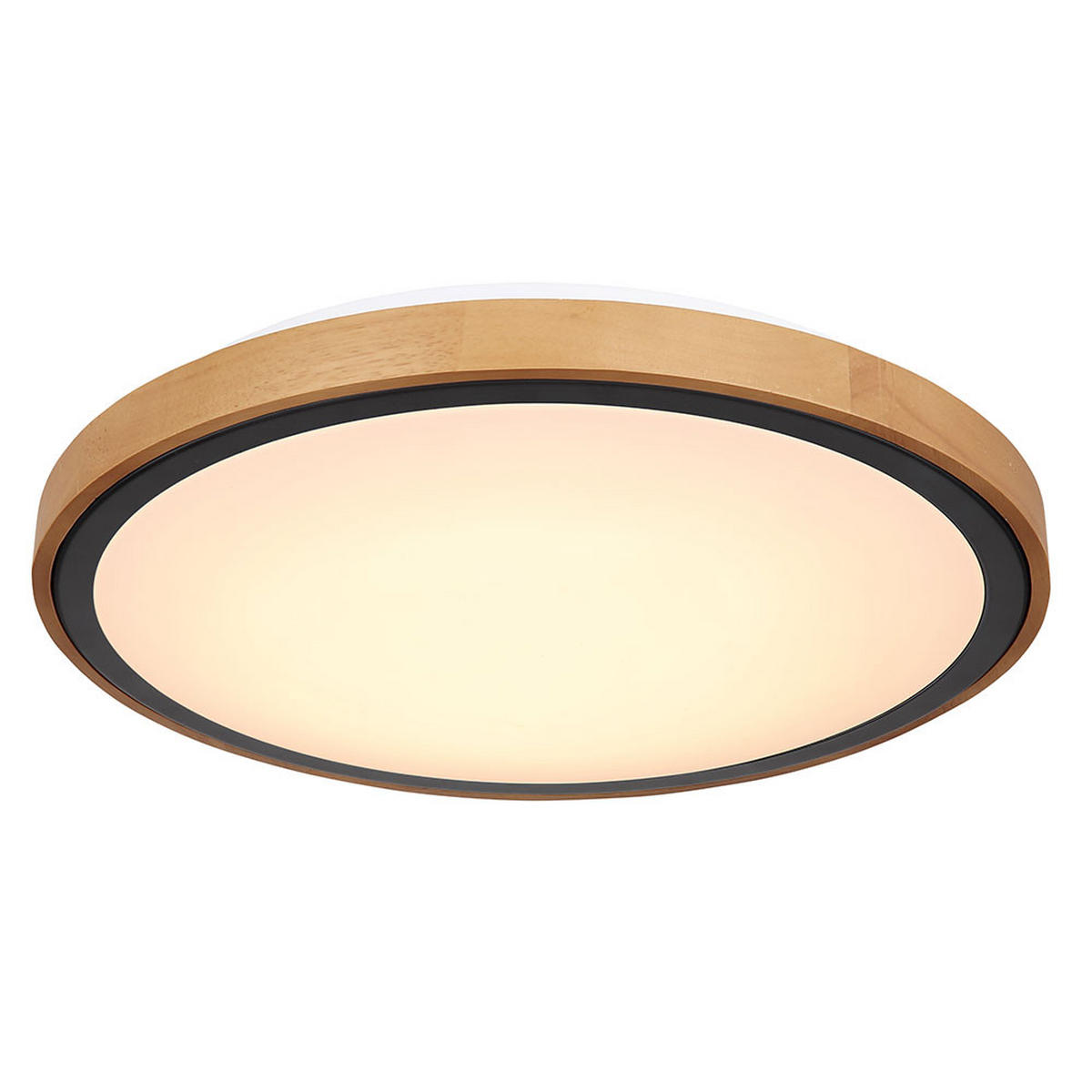 LED DECKENLEUCHTE Bruno Braun Holzoptik - Braun, Holz (43.7/43.7/11cm) - Globo Lighting