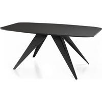 ESSTISCH Foster rechteckig ausziehbar, Schwarz 160-198/80/76 cm - Schwarz, Holzwerkstoff/Metall (160/80/76cm) - WFL GROUP