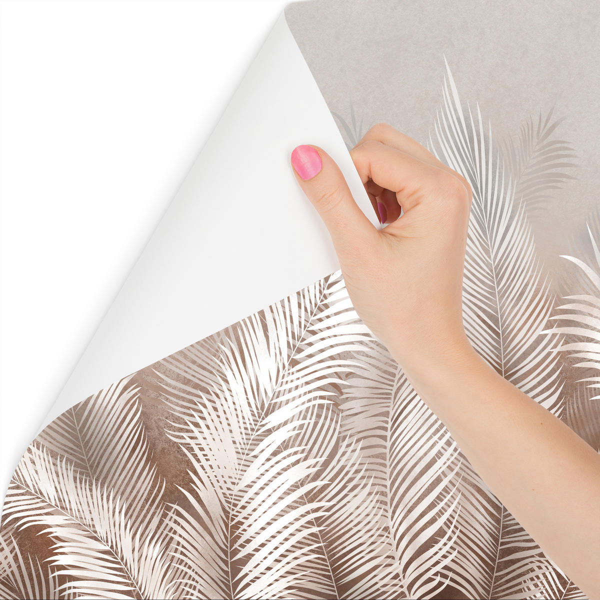 FOTOTAPETE Palmenblätter Pflanzen Natur Boho Stil 520x318cm - Beige/Braun, Papier (520/318cm) - Muralo