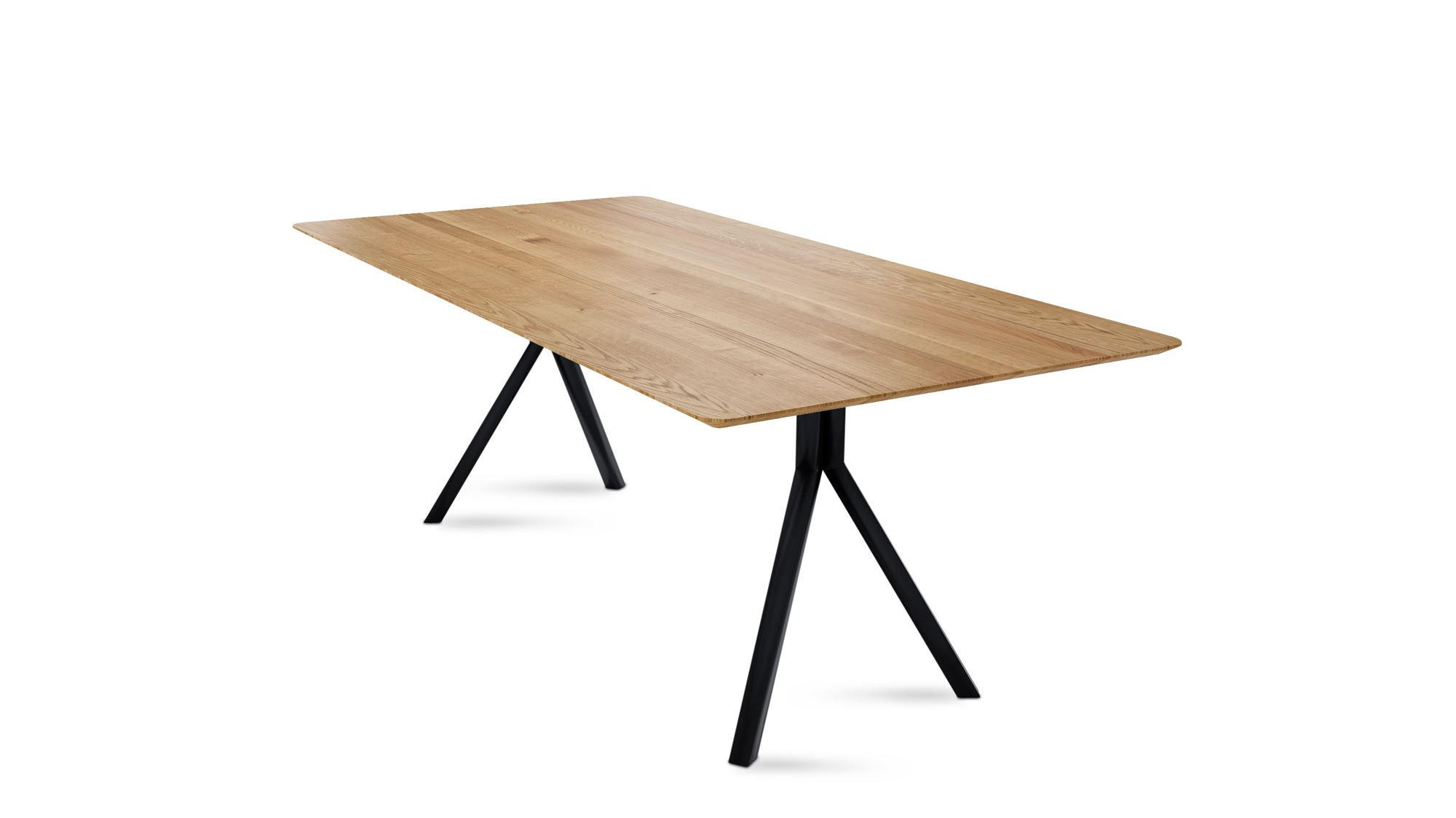 58aufmkessel Massivholztisch Wildeiche 75x90x180 cm
