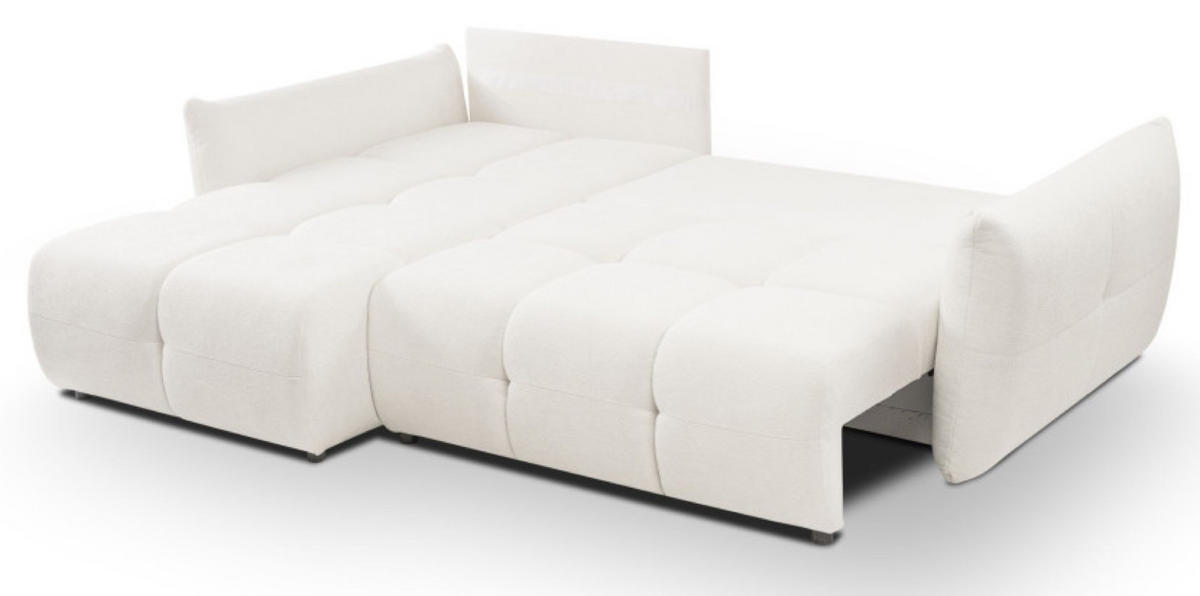 ECKSOFA Creme BOSE Mit Schlaffunktion Links - Creme/Weiß, Textil (257/177cm) - Sepro Meble