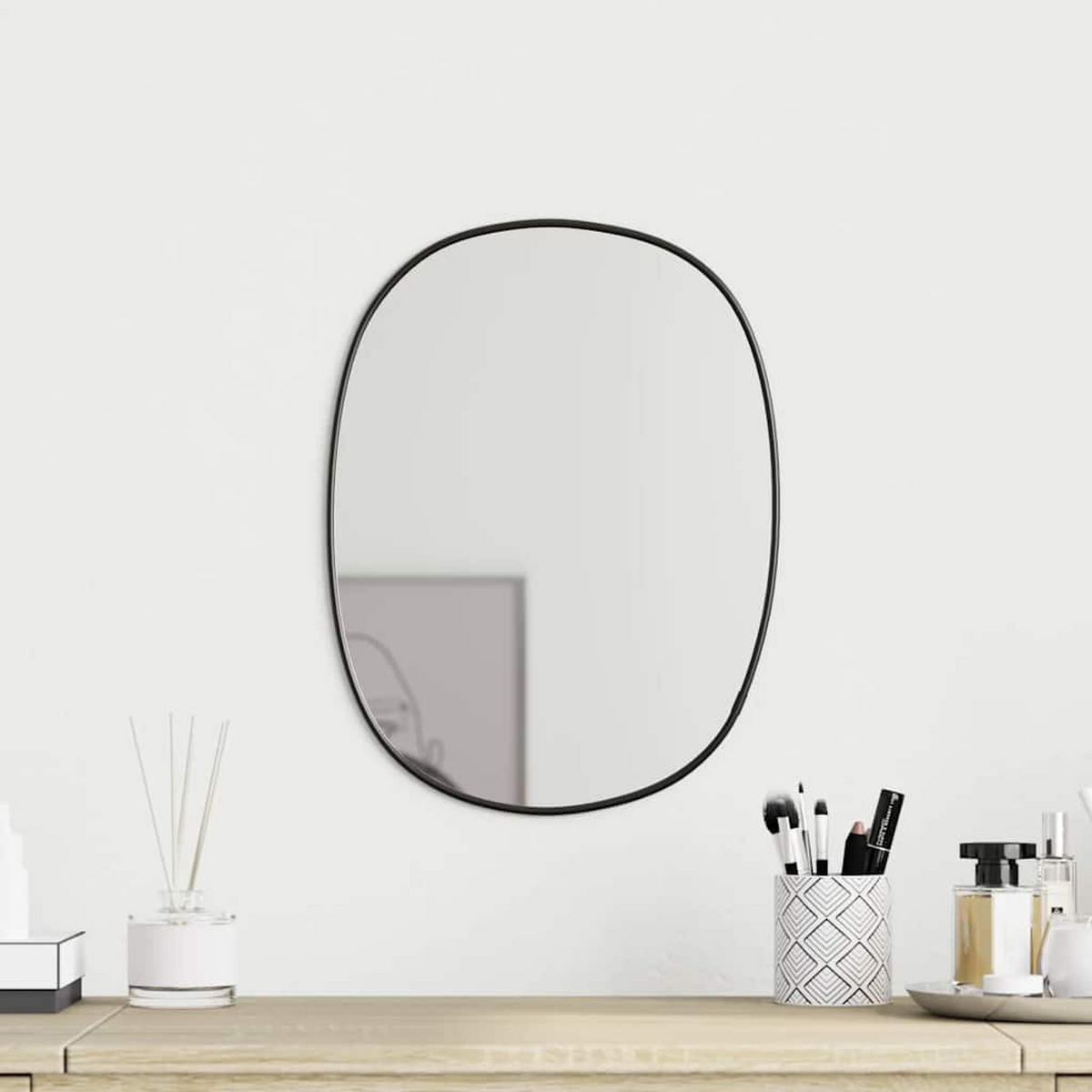 WANDSPIEGEL Schwarz 40x30 cm - Schwarz, Glas (30/40/1cm) - furnicato