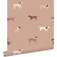 TAPETE Hunde 50 x 900 cm - Pink, Papier (50/0.1cm) - ESTAhome