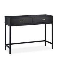 KONSOLENTISCH - Schwarz, Holzwerkstoff/Metall (42/110/81cm) - Relaxdays