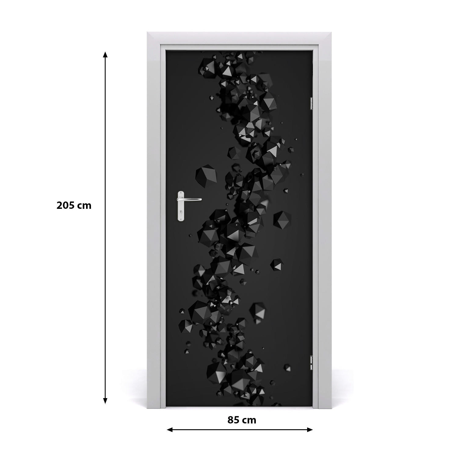 TÜRAUFKLEBER 85x205 cm Dekorativ für Türen - Schwarz, Kunststoff (85/205/0.01cm) - TULUP