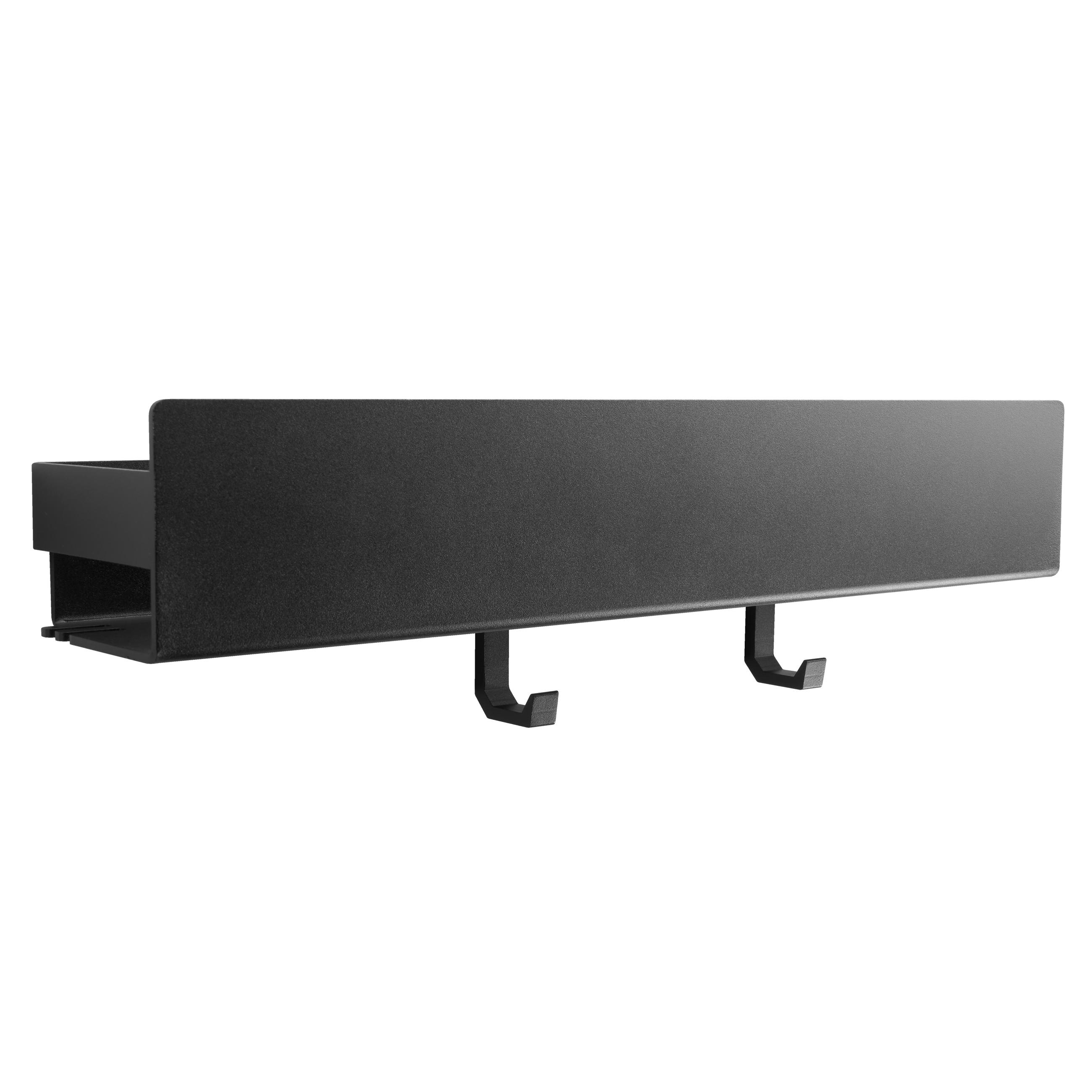 DUSCHABLAGE OHNE BOHREN Matt Schwarz 42 cm - Schwarz, Metall (42/8/9cm) - Designfabrik Hamburg