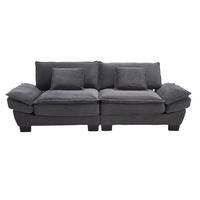 POHOVKA zo zamatu, 224/81/81 cm tmavosivá, 2-miestna - tmavosivá, textil (224/81/81cm) - BEAOK