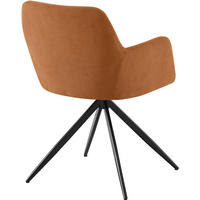 ESSZIMMERSTUHL Velina Cord orange - Schwarz/Orange, Textil/Metall (56/81/62cm) - TPFLiving