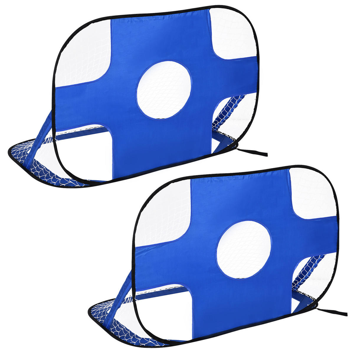 FUSSBALLTOR, Oxford-Gewebe, Blau, 123 x 80 x 80 cm - Blau, Metall (80/123cm) - HOMCOM