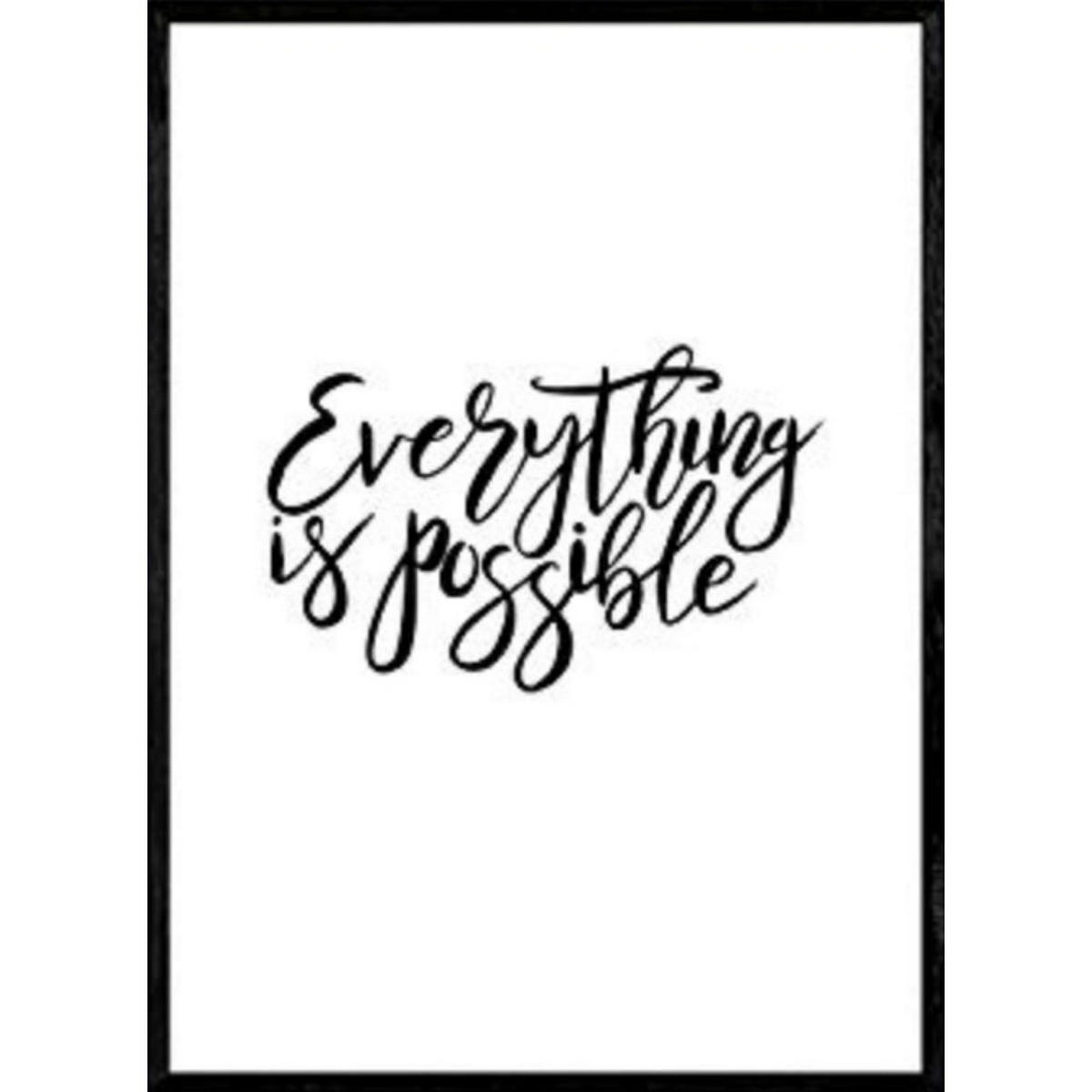 POSTER Alles Ist Möglich A4 Rahmenlos - Klar, Papier (29.7/5/21cm) - Nacnic