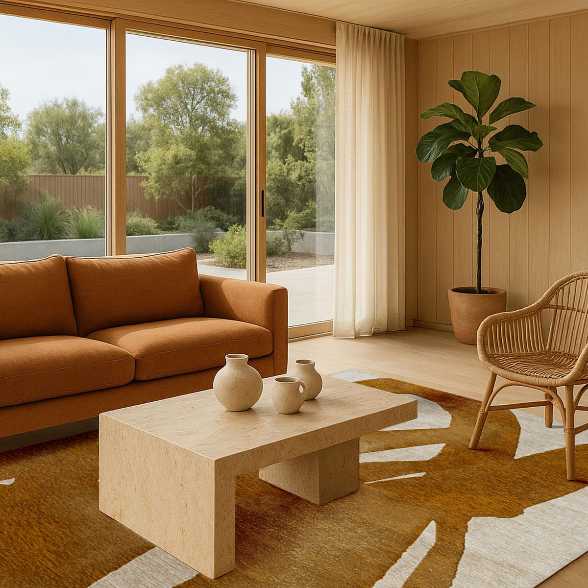 TEPPICH Harvest Gold Lola&Moi 80/150 cm - Goldfarben, Kunststoff/Textil (80/150cm) - Lola&Moi