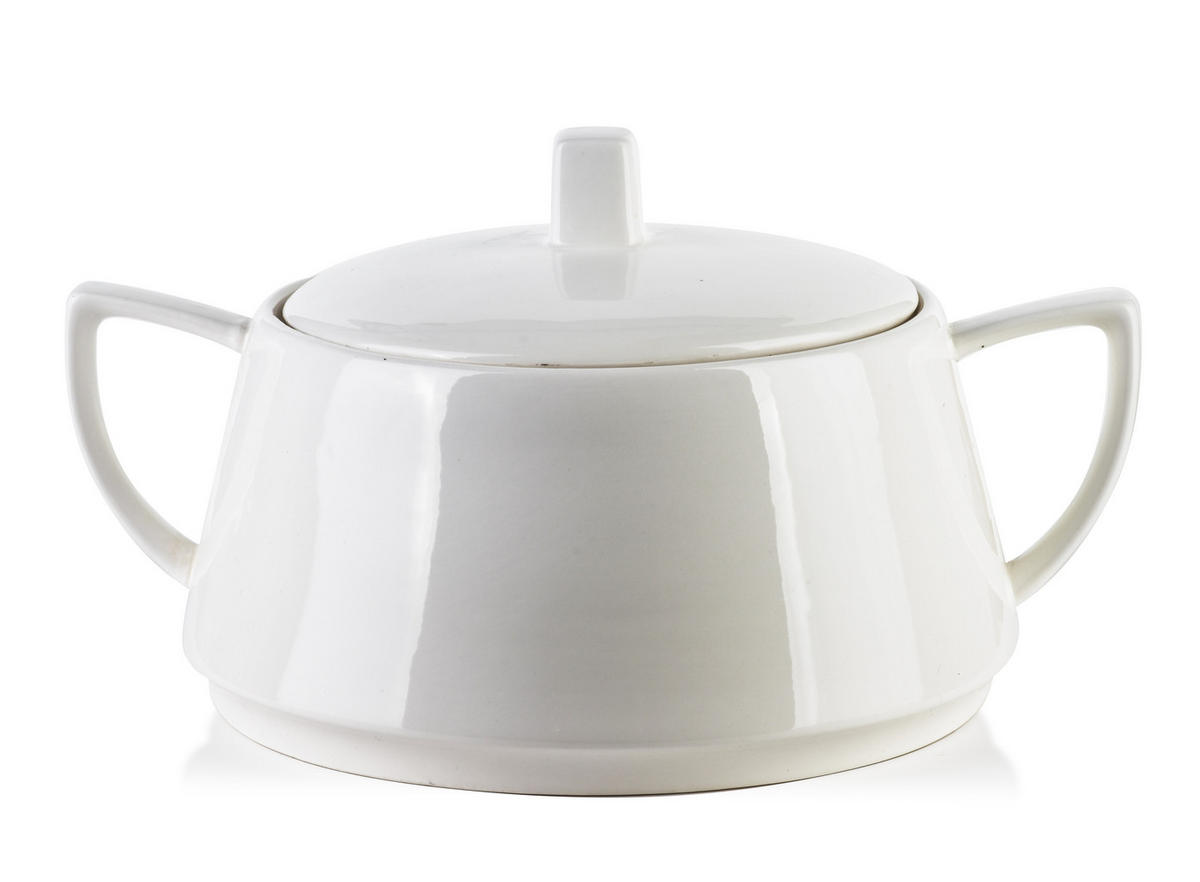 SUPPENTOPF Basic Weiß 28/18/15 cm Keramik - Weiß, Keramik (18cm) - Mondex