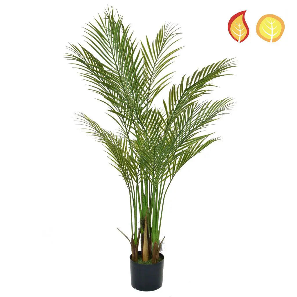 KUNSTBAUM Künstliche Areca Palme - Rudolf 150 cm - Grün, Kunststoff (150cm) - aplanta