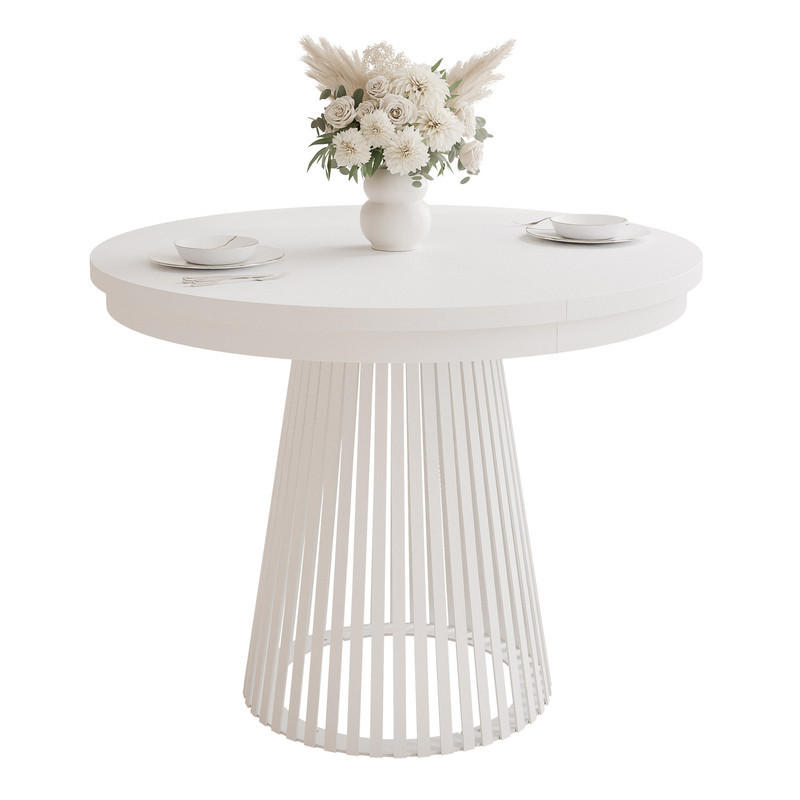 Idohome Ausziehtisch Weiß 100x75x100 cm
