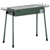 HOLZKOHLEGRILL Dunkelgrün 94.0/39.0/70.0 cm - Dunkelgrün, Metall (39/70/94cm)