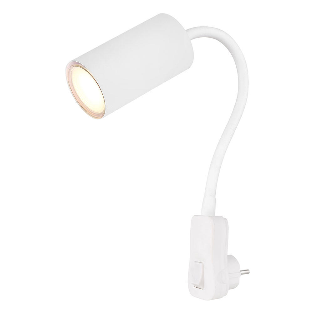 WANDLEUCHTE Flexo-Spot Metall Weiß - Weiß, Metall (5.5/43/5.5cm) - Globo Lighting