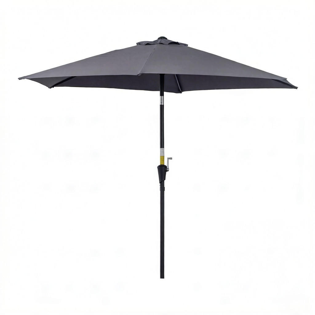 SONNENSCHIRM 260/260/235 cm Grau-schwarz (Keine Basis) - Anthrazit, Metall (260/260cm) - Oxeza