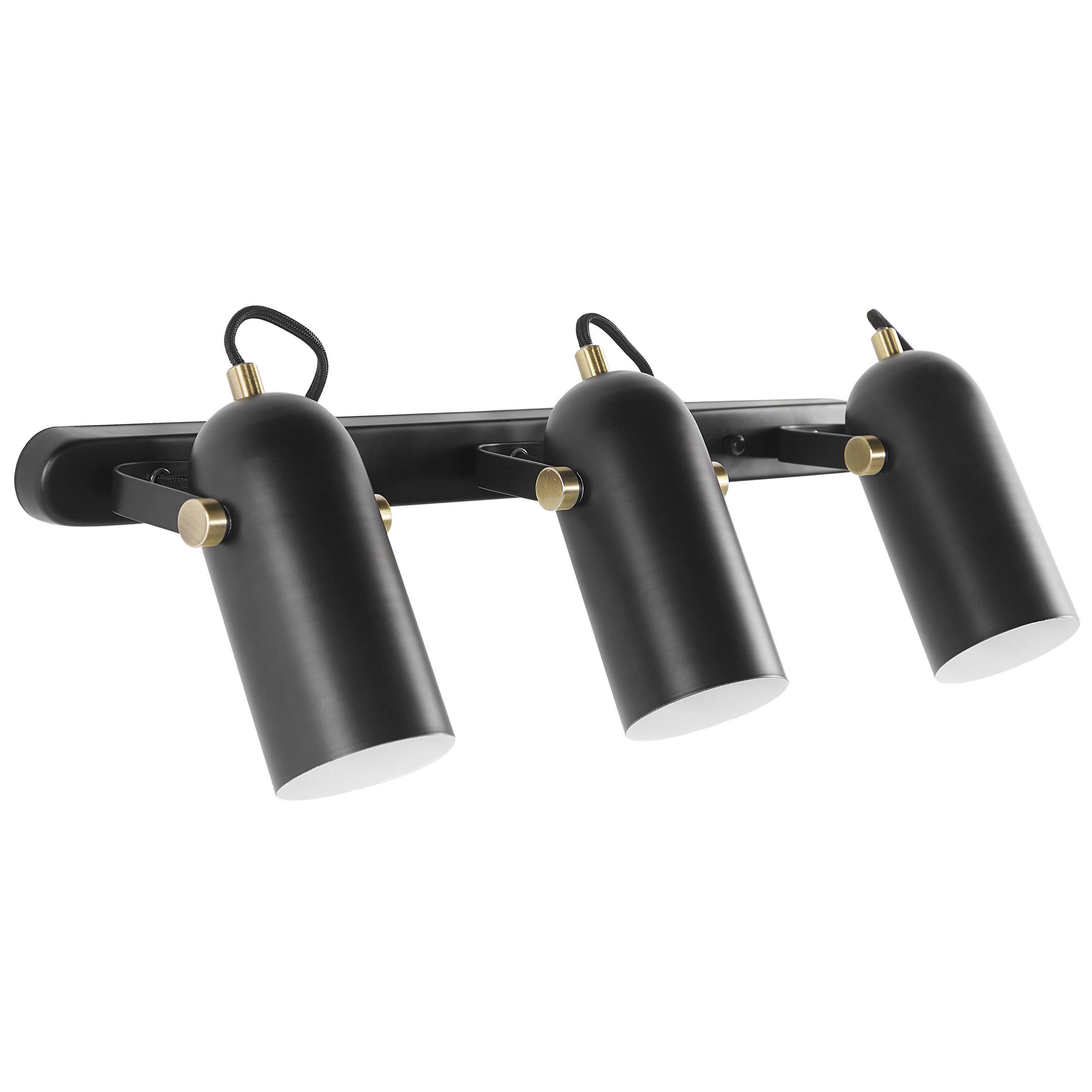 WANDLEUCHTE Tyria 54/8/23 cm - Schwarz, Metall (54/23/8cm) - Beliani