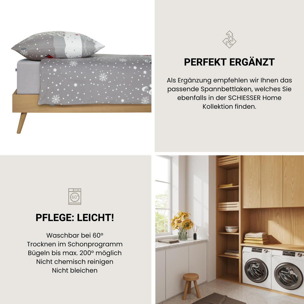 SPANNBETTLAKEN Jessi - Edeljersey - 150 x 200 cm - Hellgrau - Hellgrau, Textil (150/200cm) - SCHIESSER