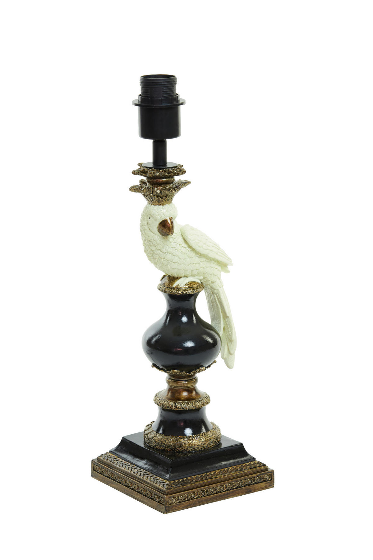 LAMPENFUSS Nyasa Bronze 14,5/14,5/46,5 cm - Schwarz, Kunststoff (14.5/14.5/46.5cm) - Light & Living