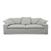 SOFA XL NETTA Grau Cord - Braun/Grau, Birkenholz/Textil (258/90/116cm) - KAWOLA