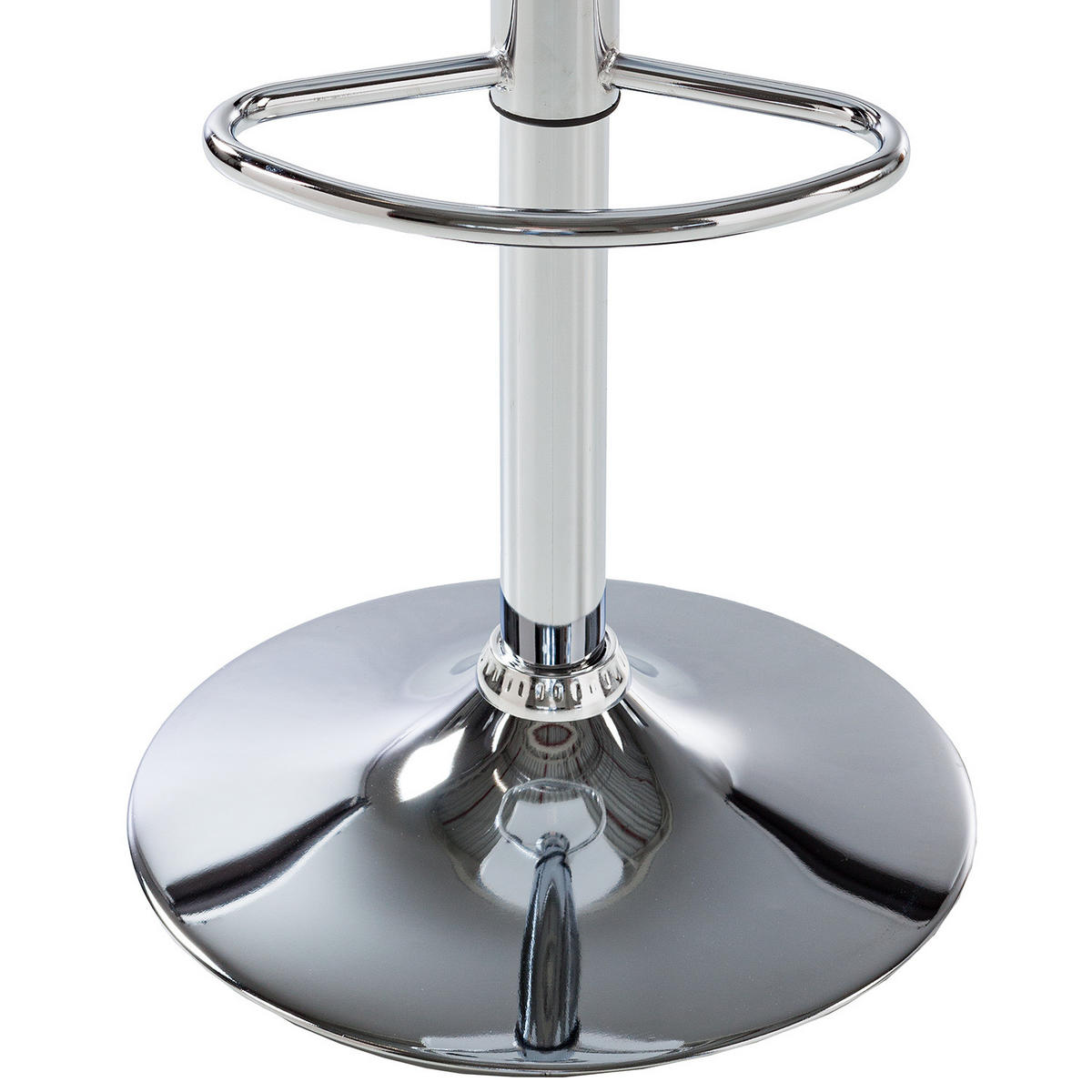 BARHOCKER - 2er-Set - Metall / Kunstleder - Chromfarben/Weiß, Kunststoff/Metall (38/63/39cm) - home24