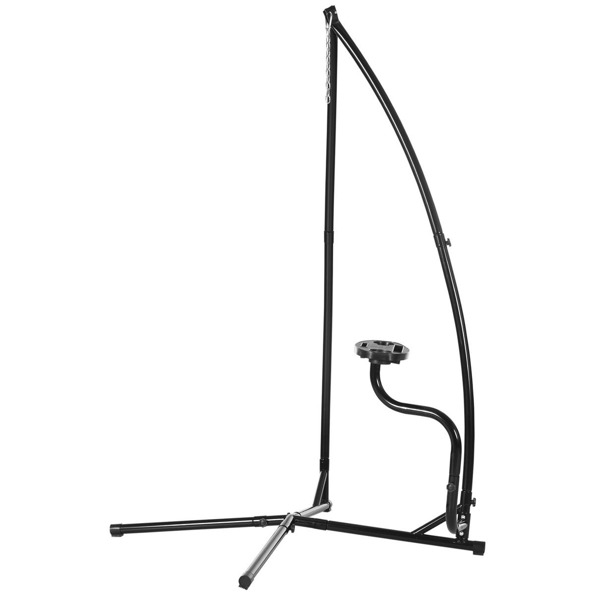 HÄNGESESSELGESTELL DE-15244 Schwarz - Schwarz, Metall (110/110/215cm) - ComfortXL