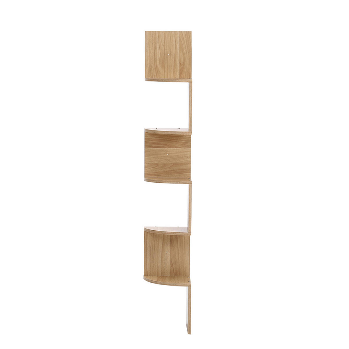 WANDREGAL 19.5/19.5/122 cm 5-Stufig Wandmontage Holz Hellbraun - Hellbraun, Holzwerkstoff (19.5/122/19.5cm) - Livingandhome