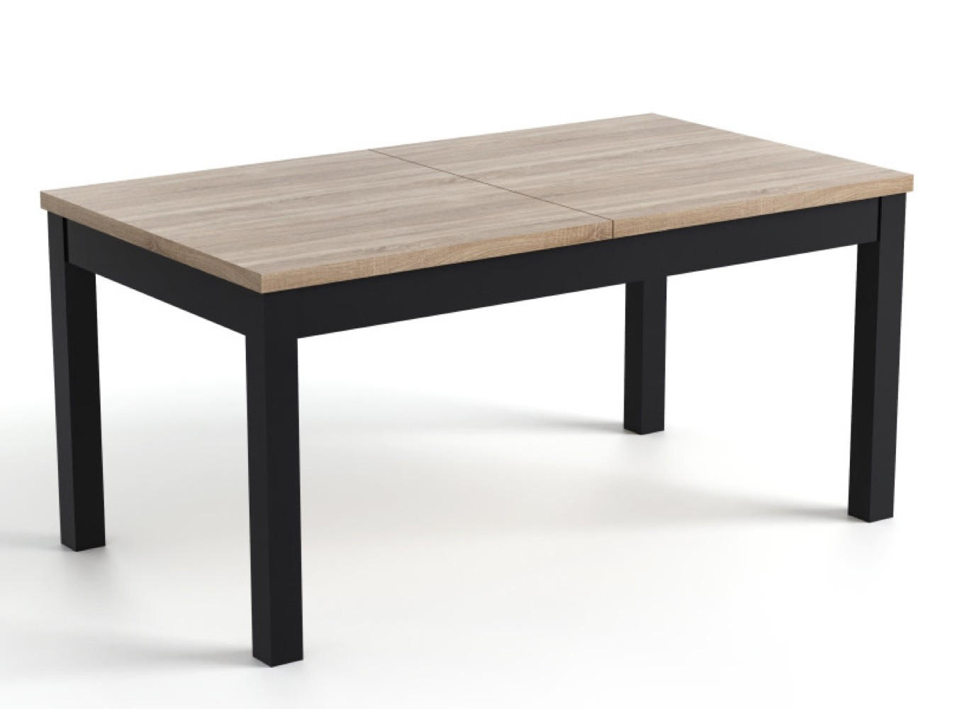TISCH Sonoma Eiche Ausziehbar Schwarz 100/200 cm - Multicolor, Holzwerkstoff (200/100/76cm) - Sepro Meble