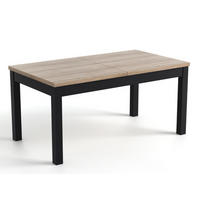 TISCH Sonoma Eiche Ausziehbar Schwarz 100/200 cm - Multicolor, Holzwerkstoff (200/100/76cm) - Sepro Meble