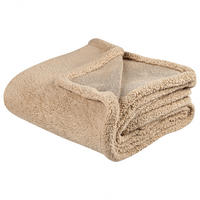 DECKE Sandbeige Mirge 125/150 cm - Beige, Textil (125/150cm) - Beliani