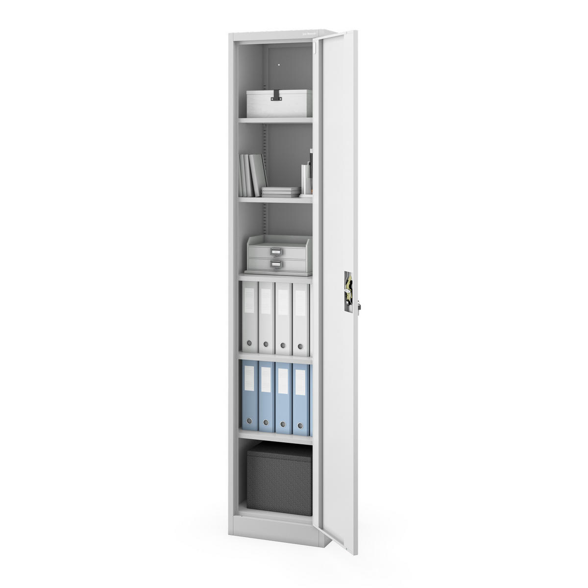 AKTENSCHRANK ALEX 220 - Grau, Metall (45/220/40cm) - Jan Nowak