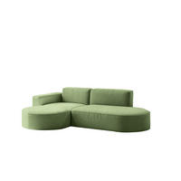 ECKSOFA Modena Studio Falten, Stoff Alpine, Grün Links - Grün, Holz (165/236cm) - Kaiser Möbel