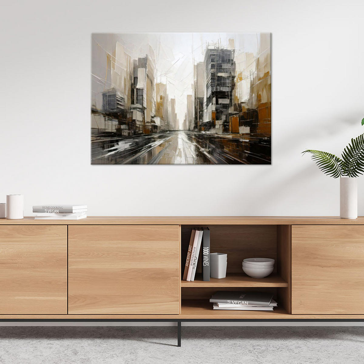 LEINWANDBILD Abstraktion 120x80cm - Beige, Textil (120/80cm) - Feeby