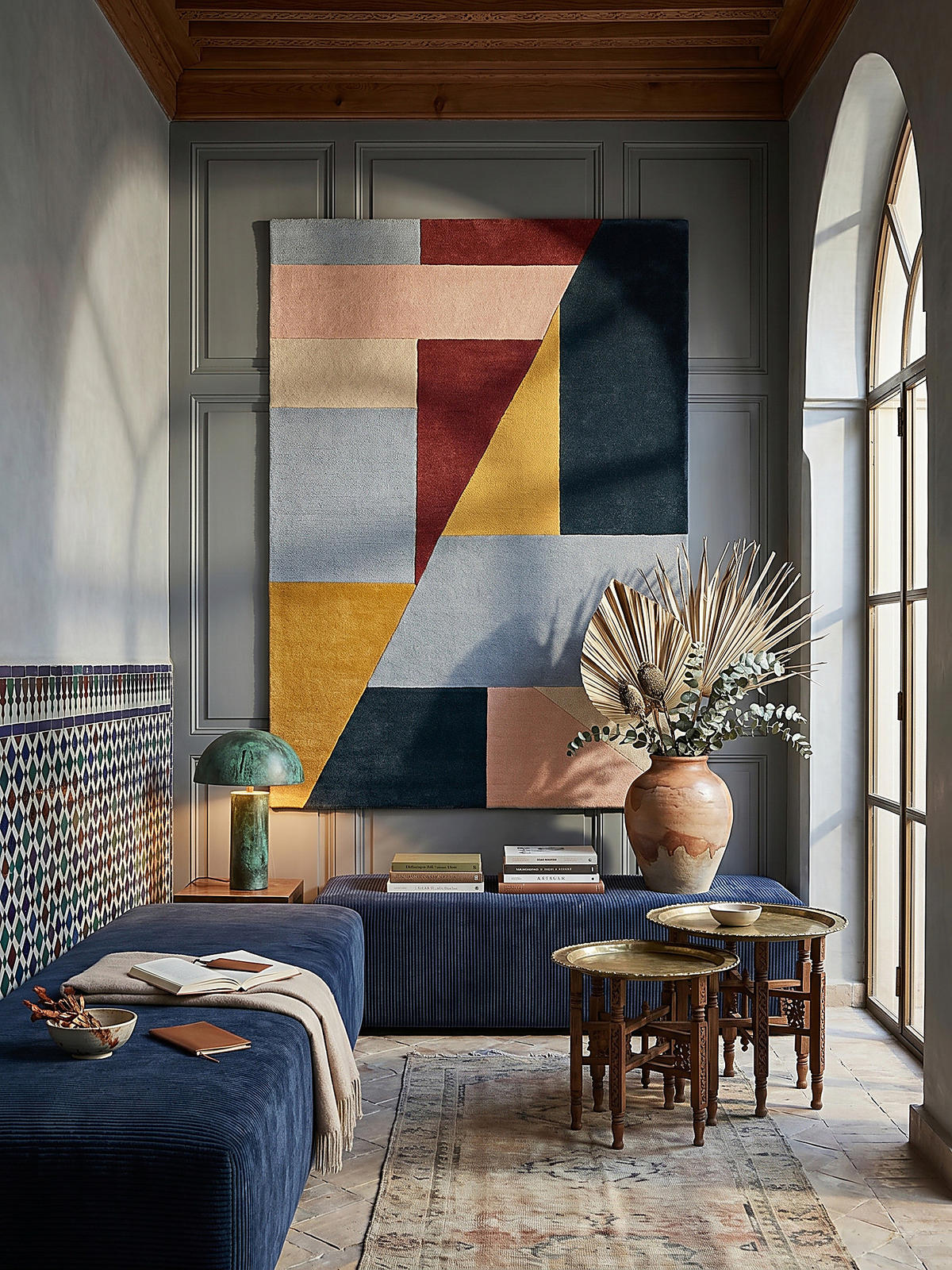 WOLLTEPPICH DEBEN, geometrisch, Kontrast-Bunt, 160 x 230 cm - Multicolor, Textil (230/160cm) - KADIMA DESIGN