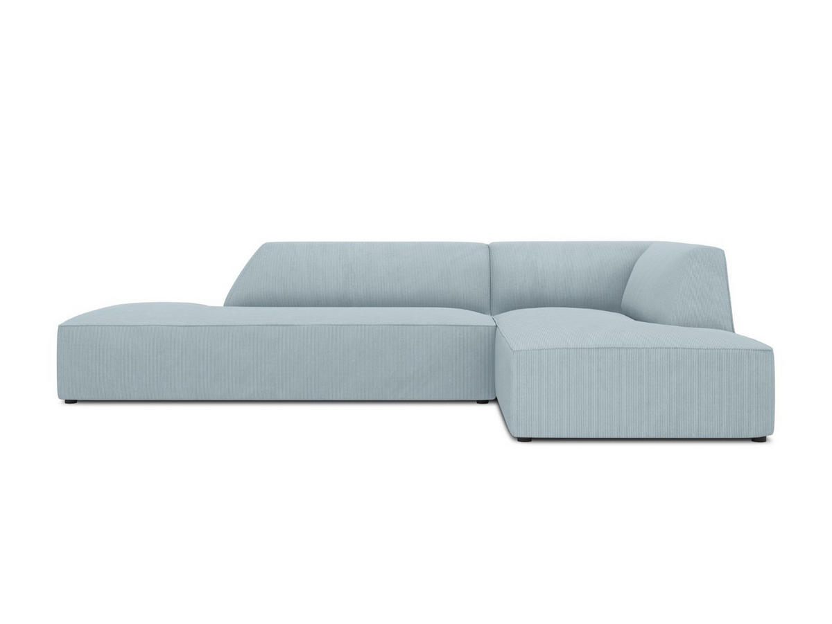 ECKSOFA rechts Ruby aus Cord hellblau 4 Sitzplätze - Hellblau, Textil (180/273cm) - Micadoni