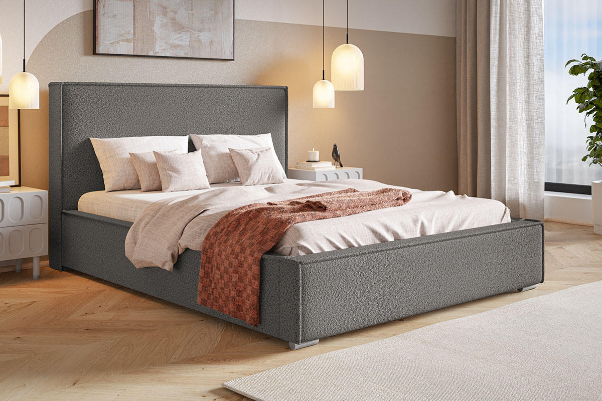 BETT Grau BEN 8 Gepolstert Mit Bettkasten 180x200 cm - Grau, Textil (180/200cm) - Sepro Meble