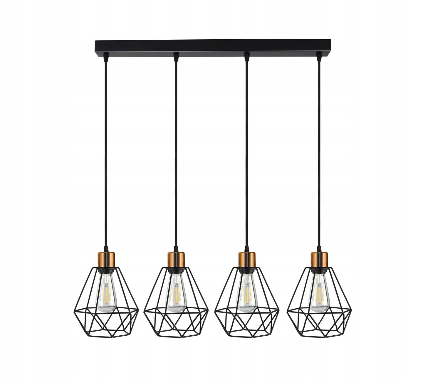 PENDELLEUCHTE EDISON II - Goldfarben/Schwarz, Metall (20/98/100cm) - kiki design