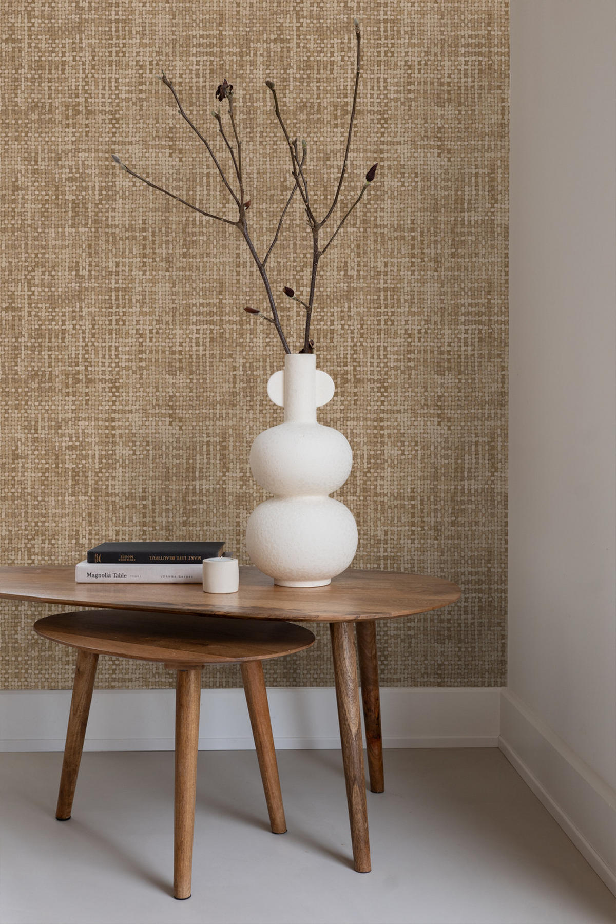 TAPETE Leinen-Optik 50 x 900 cm - Terracotta, Papier (50/900cm) - Origin Wallcoverings
