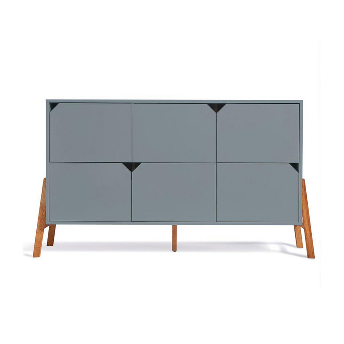 KOMODA Grey - šedá, kompozitní dřevo (150/85/50cm) - Petits-meubles