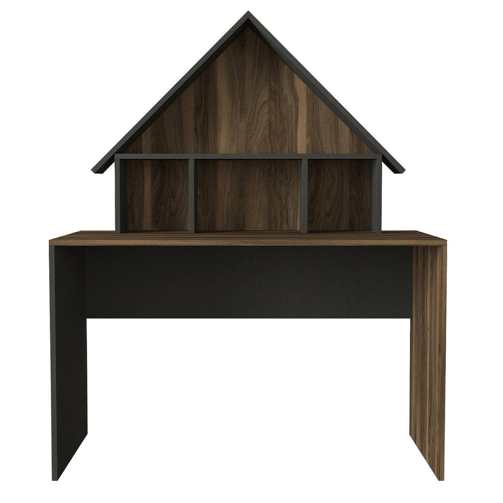 SCHREIBTISCH Denver Walnuss Anthrazit - Anthrazit/Walnussfarben, Holzwerkstoff (60/120/148cm) - moebel17