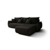 ECKSOFA mit Schlaffunktion TOKYO L Monolith 95 Links - Dunkelbraun, Textil (280/185cm) - Bedante