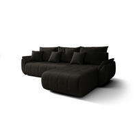 ECKSOFA mit Schlaffunktion TOKYO L Monolith 95 Links - Dunkelbraun, Textil (280/185cm) - Bedante